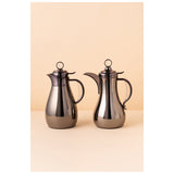 Waba Sanwan Flask Set 2 Pcs 1/0.7 L-Shiny Black Nickel / Transparent