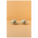 Waba B5 Ceramic Mug 2 Pcs With Base-Light Green