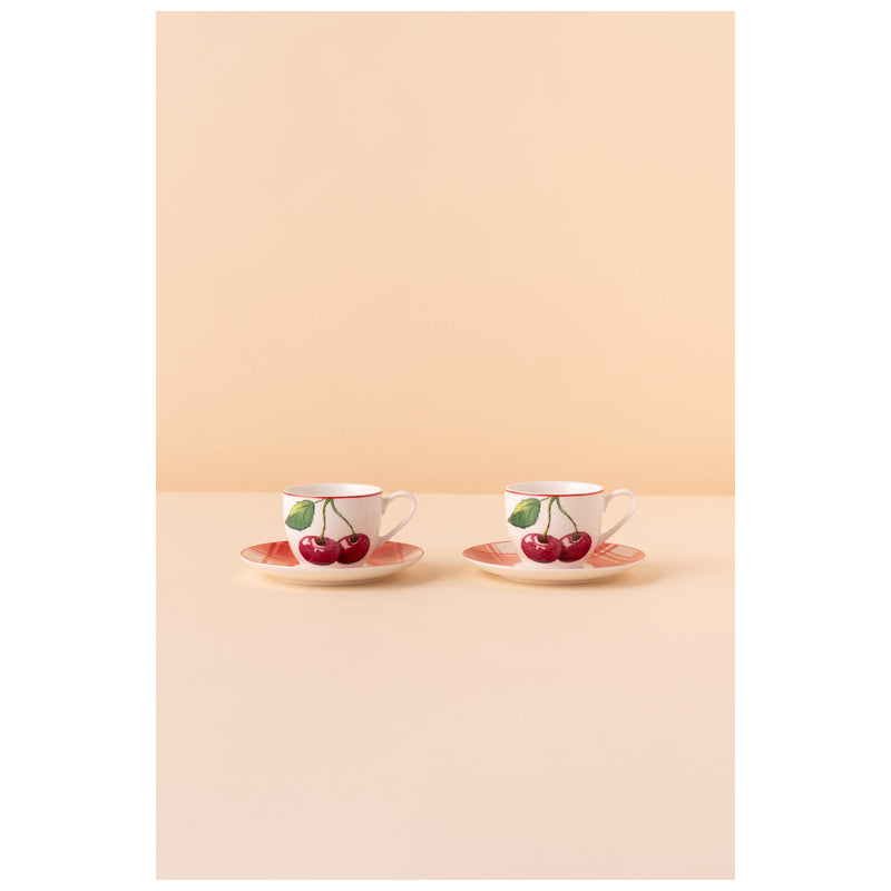 Waba B16 Coffee Cups Set 2 Pcs-Red
