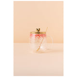 Waba B2 Glass Mug Double Wall +Spoon-Clear