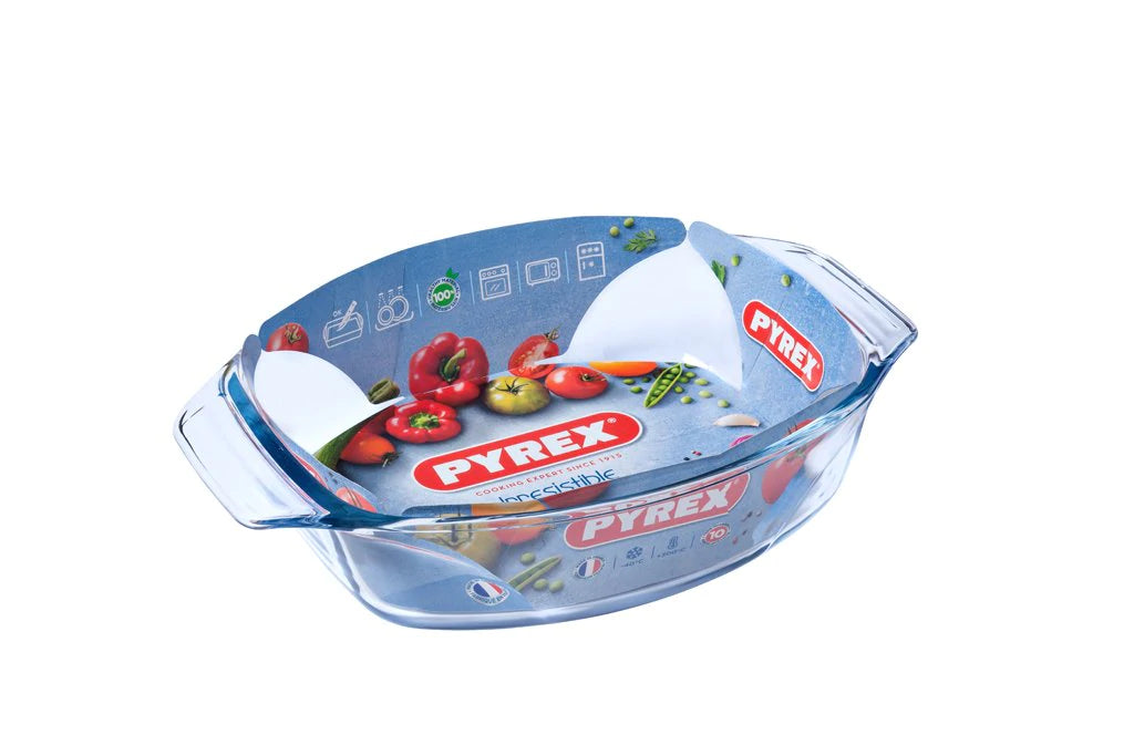 Baking Dish with handles, Clear