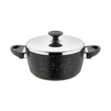 Saflon Pot Granite Steel Lid 26Cm-Black
