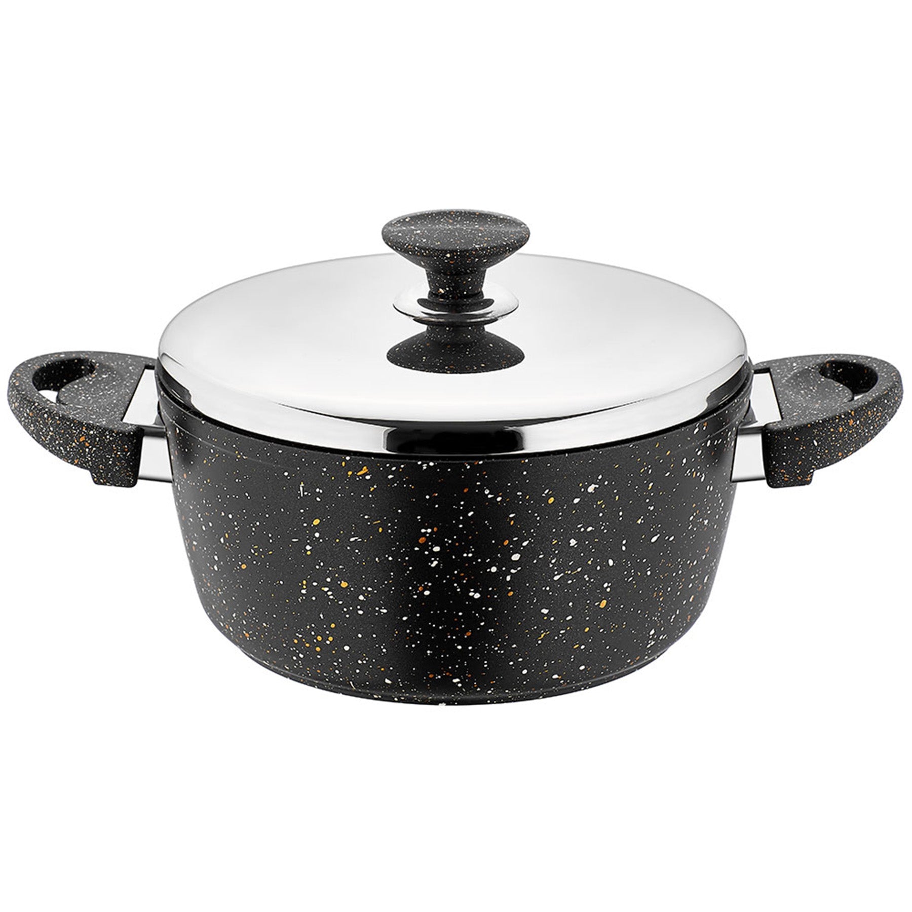 Deep Pot with Lid - Black Color