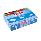 Pyrex Set Of 3 Bowls 0.5/1.00/2.00 Ltr -Clear