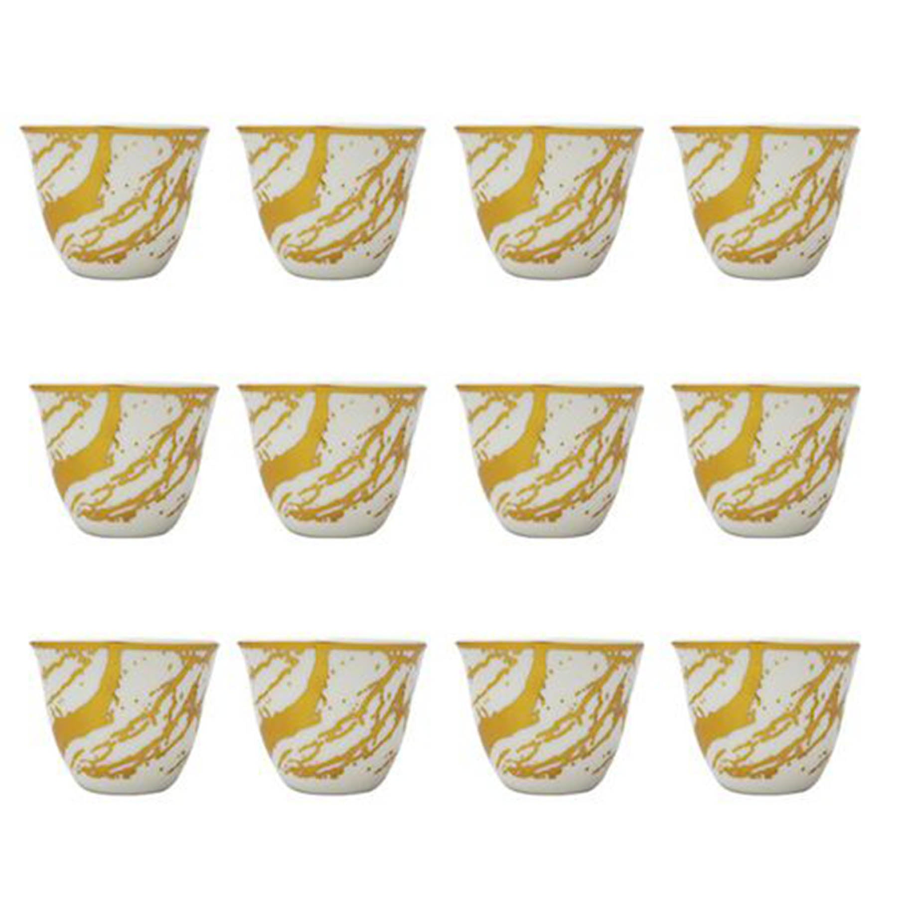 Gold Porcelain Arabic coffee cups