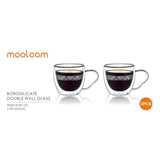 Mooloom Mooloom Double Wall Glass Coffee Cup 90 Ml Set Of 2-Clear