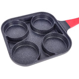 Die-Cast 4 Hole Fry Pan with glass Lid