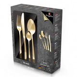 Stainless Steel Cutlery Set 24 Pcs Mirror gold
