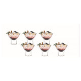 Aramoro Double Wall Glass Cup 6Pcs Set 200Ml - Multicolour