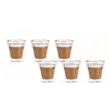 Aramoro Aramoro Double Wall Glass Tumbler 280 Ml Set Of 6-Clear