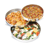 Saflon Stainless Steel Premium Frypan 3 Pcs Set36+32+28 Cm
