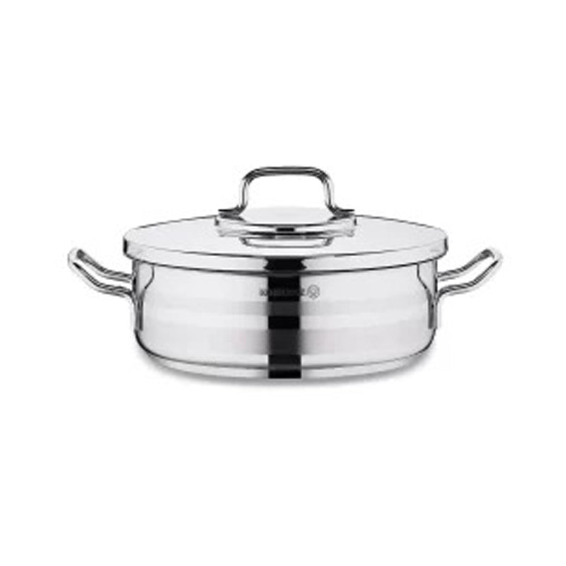 Saflon Stainless Steel Premium Pot Size 32 Cm - Silver