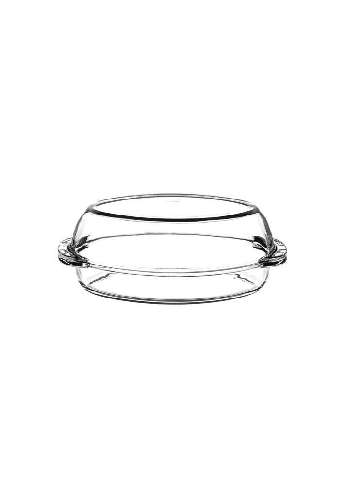 Borcam Oval Casserole With Lid 2600 Ml-Clear