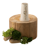 Small Electronic Candle - Beige + Gold