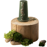 Medium Electronic Candle - Olive + Gold