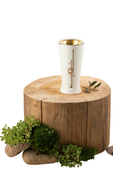 Incense Burner - Pearl White + Gold