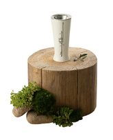 Incense Burner 8.9x17.5 cm- Pearl White + Silver