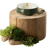 Medium Date Bowl - Olive + Gold