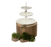 3 Layer Stand 27x18.7 cm- Pearl White + Silver