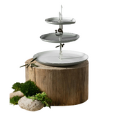 3 Layer Stand 27x18.7 cm- - Grey + Silver