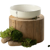 Porcelain Salad Bowl - Pearl White+Silver