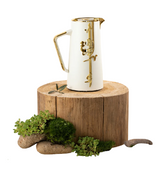 One Vacuum Flask For Tea And Coffee - Pearl White + Gold