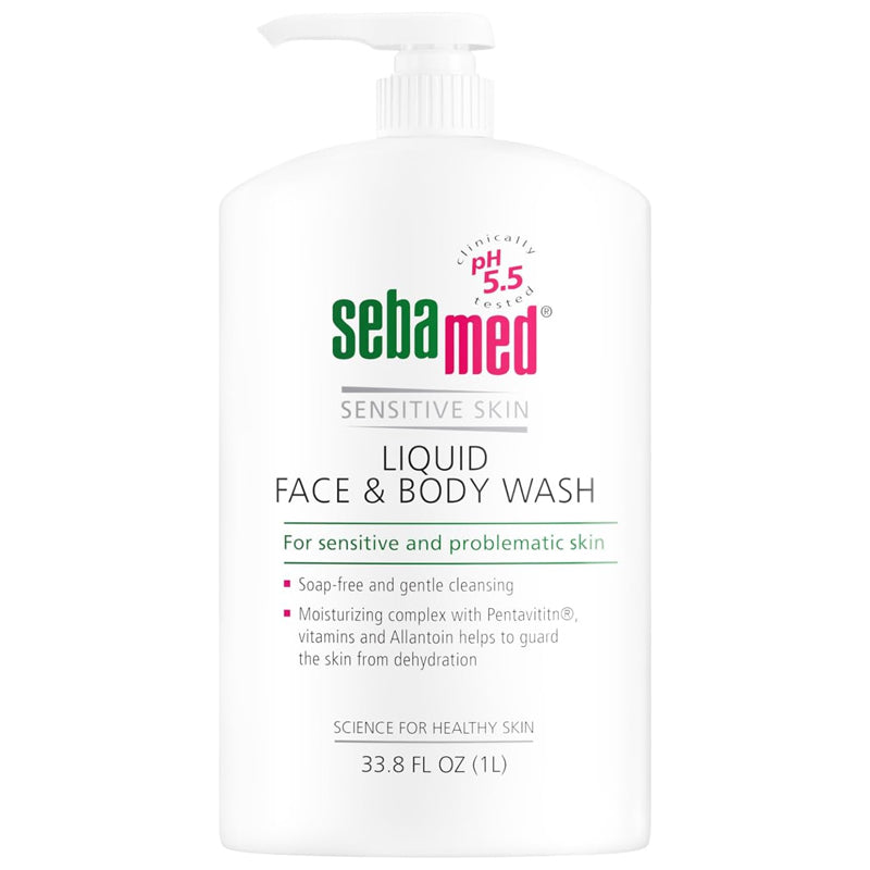 Sebamed Liquid Face & Body Wash 1000Ml-Transparent