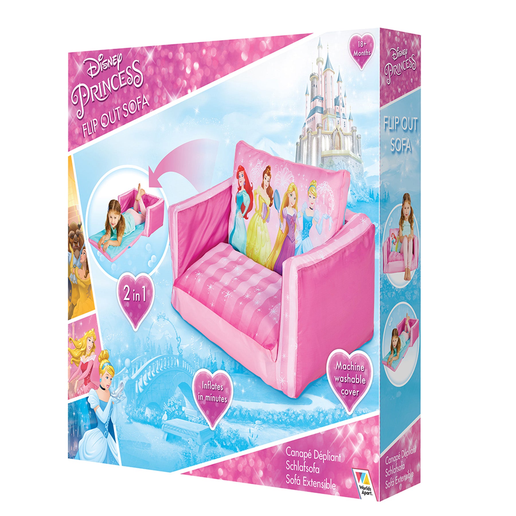 2 in 1 princess sofa & inflatable chair