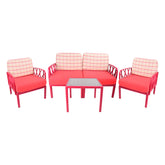 4pcs Garden sofa set with table - Red
