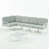 2pcs Garda Corner Outdoor set - White and grey