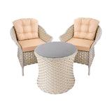 طقم قاعده خارجيه نوفا × 3 قطع - بيج غامق مجموعة 3 قطع