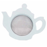 مصفاة شكل إبريق الشاي - أبيض