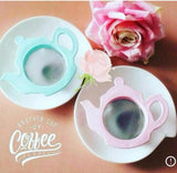 مصفاة شكل إبريق الشاي - أبيض