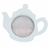 مصفاة شكل إبريق الشاي - أبيض