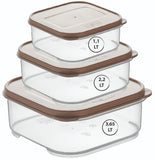 Nano Storage Box 3 Pcs Set ( 1.1L , 2.2L , 3.65L ) - Clear