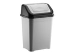 سلة قمامة كلاسيكو 35 لتر - رمادي & أسود