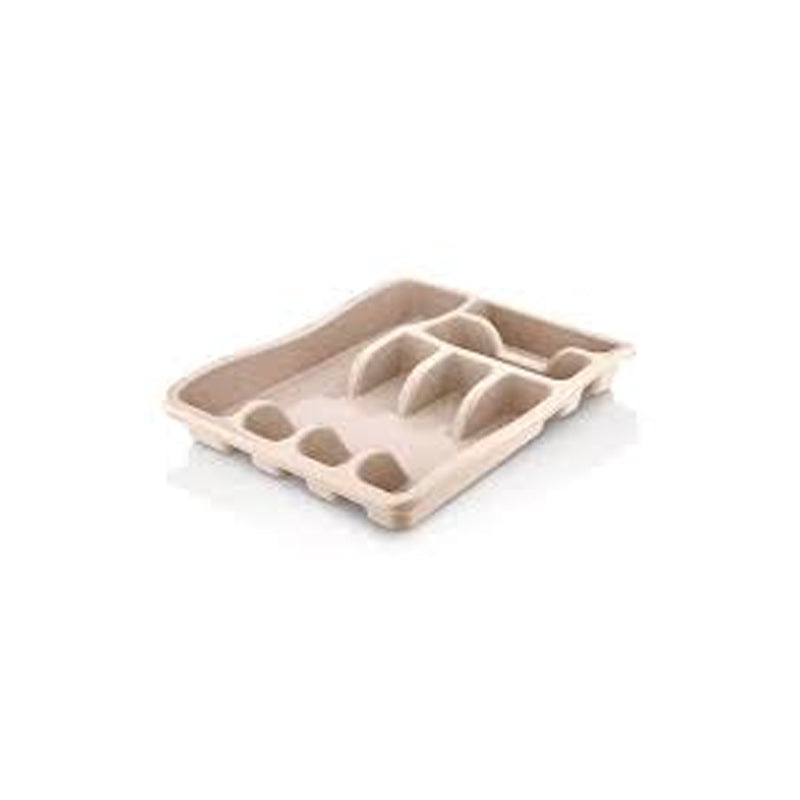 Plastic Cutlery Tray 38x30x5cm - Beige