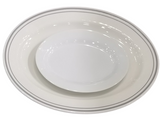 White Ceramic Oval Plate 12Inch-White