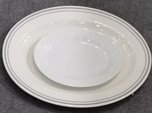 Spode Ceramic Oval Plate 14Inch - White
