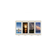 4Pc Frame Set 12X12" Natural Design - Multicolor