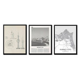 مجموعة برواز 3 قطع - تصميم الكويت