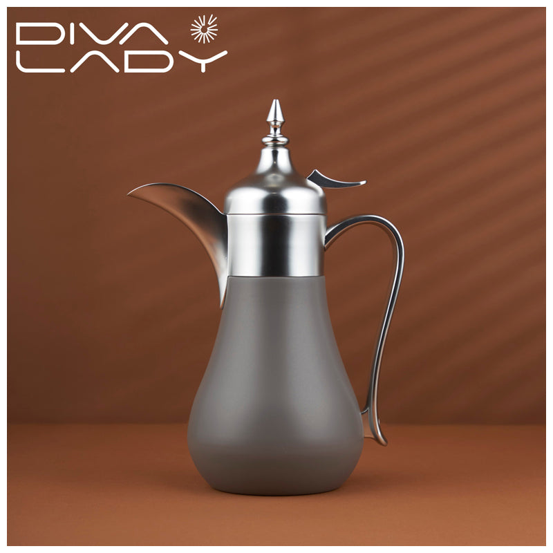 Diva Lady Regal 700Ml Water Bottle - Silver - Gray