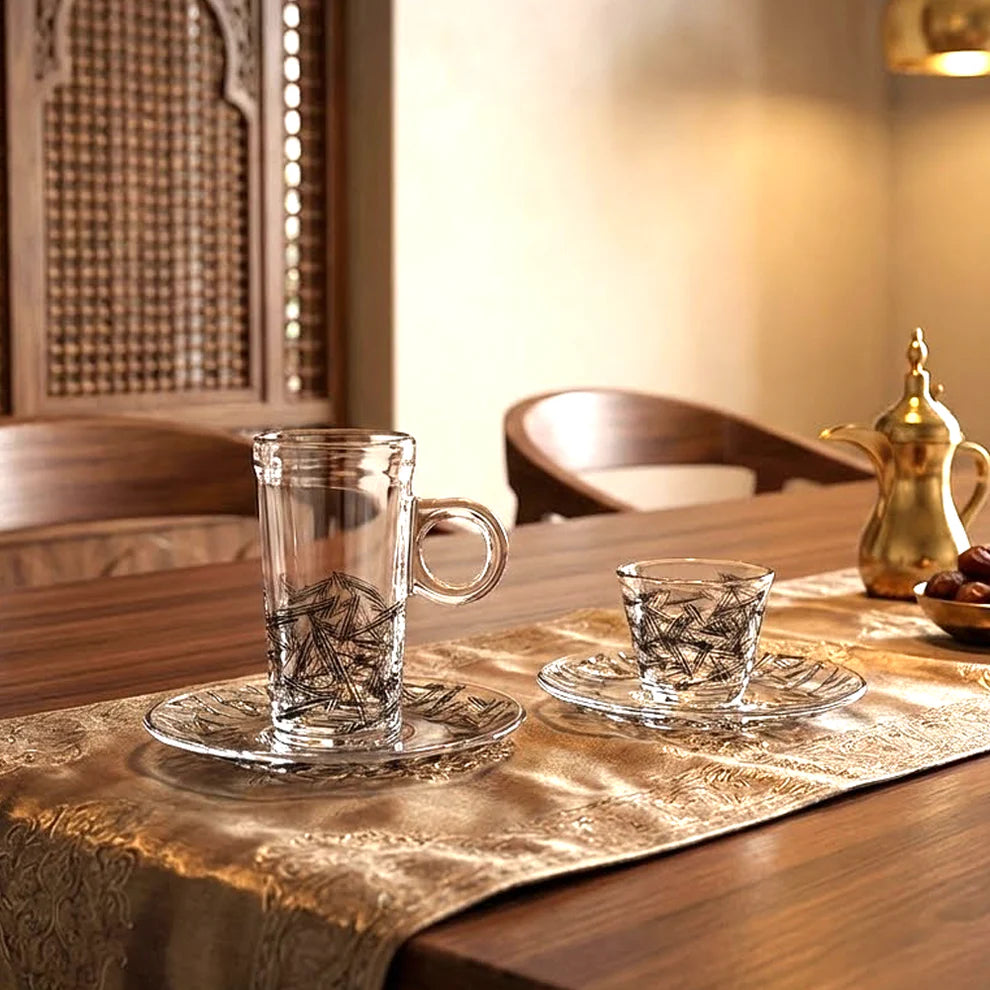 Diva Lady Tea &Coffee Set 18 Pcs-Black