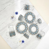 Diva Lady Tea &Coffee Set 18 Pcs-Blue
