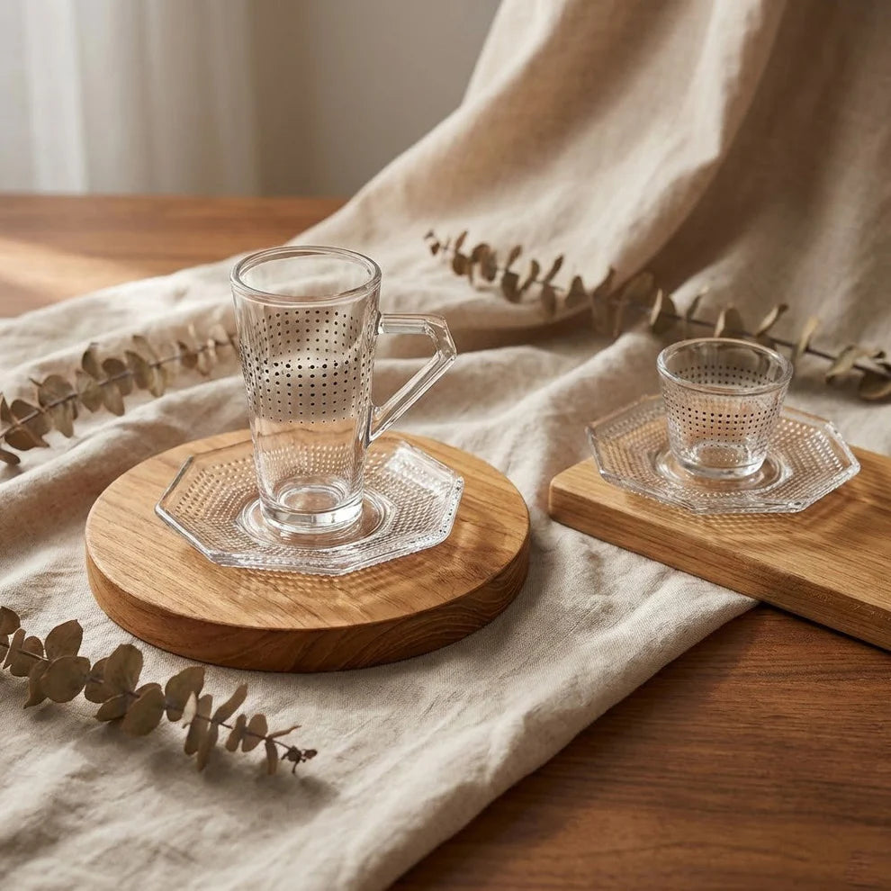 Diva Lady Tea &Coffee Set 18 Pcs-Clear