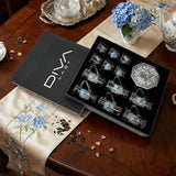 Diva Lady Tea &Coffee Set 18 Pcs-Blue