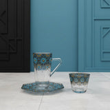 Diva Lady Tea &Coffee Set 18 Pcs-Blue
