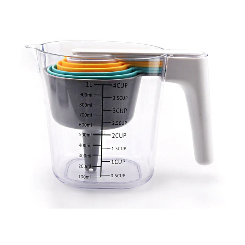 9 Pc Measuring Cup Set 20.2X11X13.6Cm/414G - Multicolor