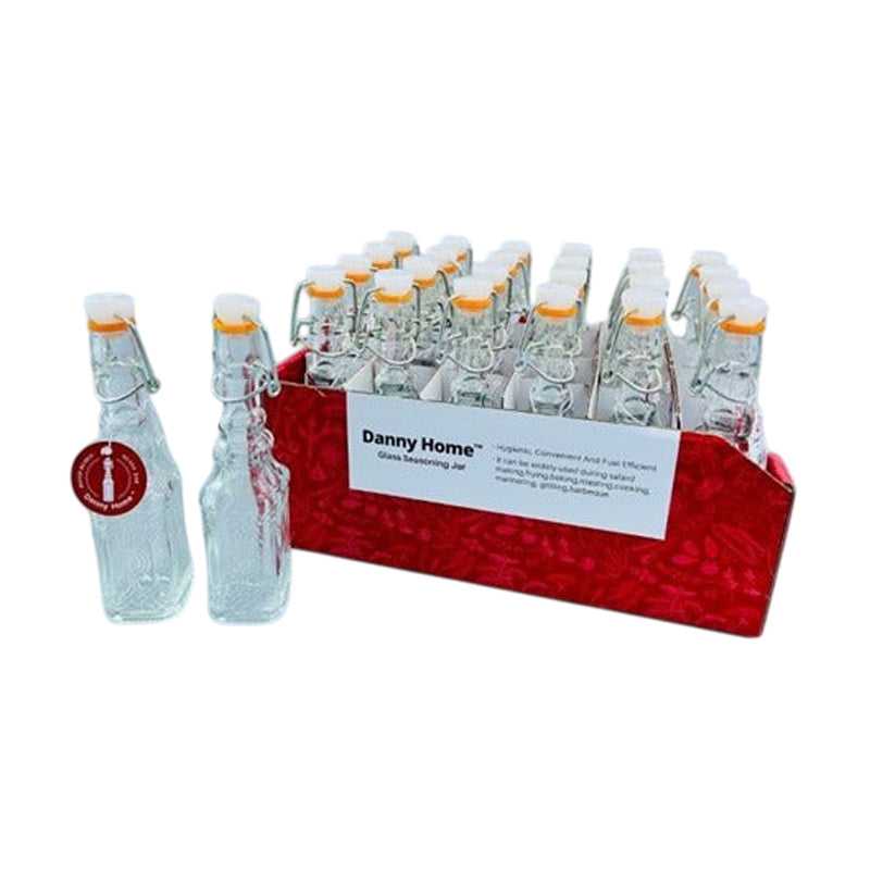 Danny Home Airtight Clamp Lid Glass Bottle 50Ml - Clear