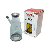 Danny Home Borosilicate Glass Oil Jug Steel Lid 750Ml - Clear